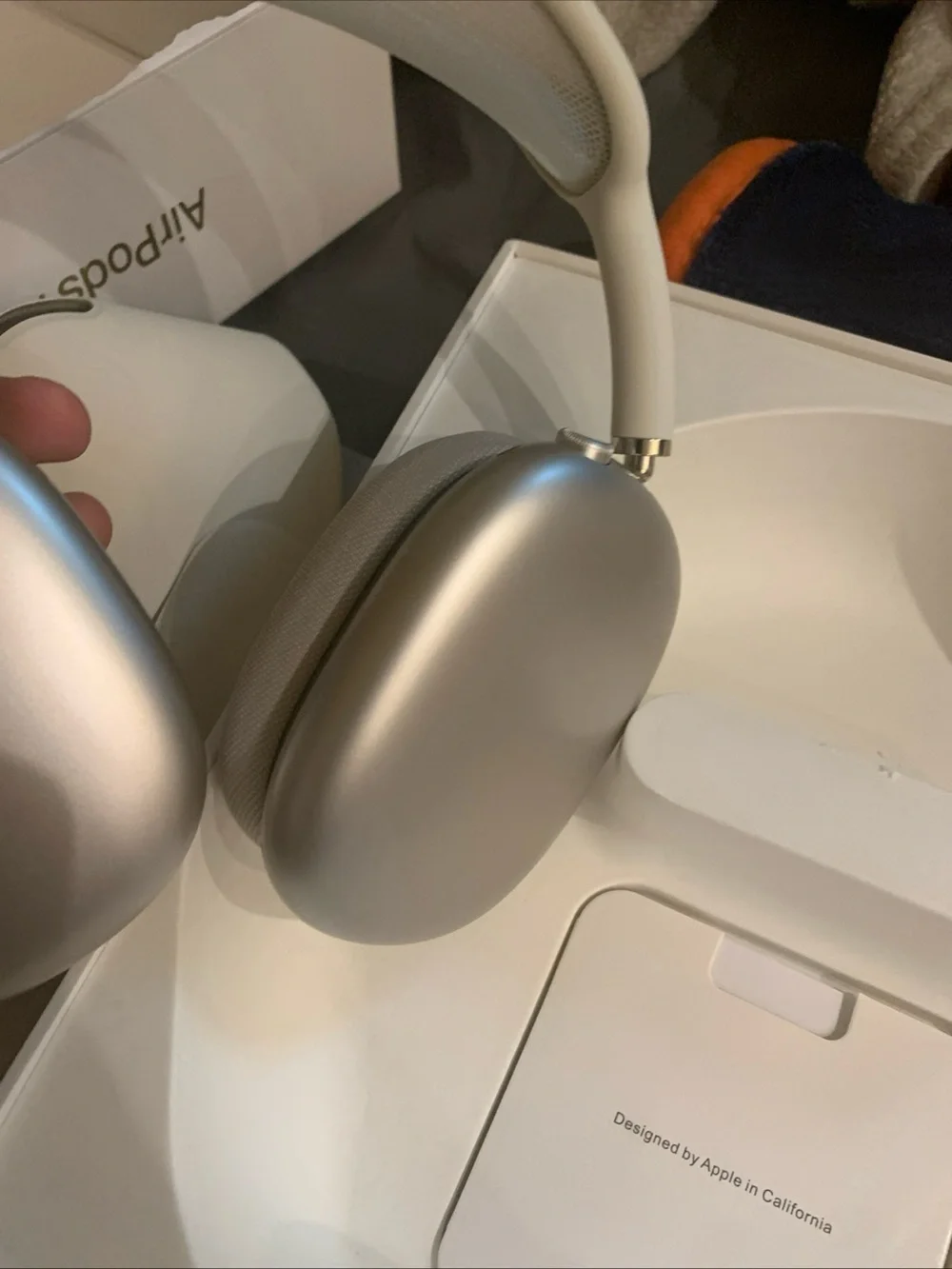Apple Over-Ear Headphones in Beige and Cream